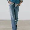 Jeans mit geradem Bein und niedriger Leibhöhe Jeans mit geradem Bein und niedriger Leibhöhe