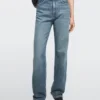 Jeans mit hoher Taille und weitem Bein Jeans mit hoher Taille und weitem Bein