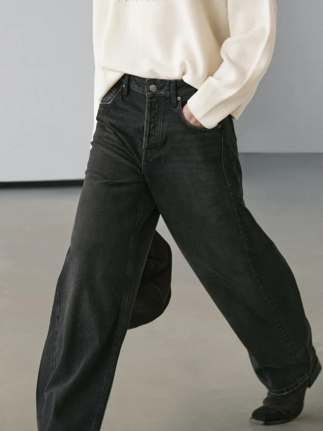 Jeans mit mittlerer Leibhöhe und Balloon-Passform Jeans mit mittlerer Leibhöhe und Balloon-Passform