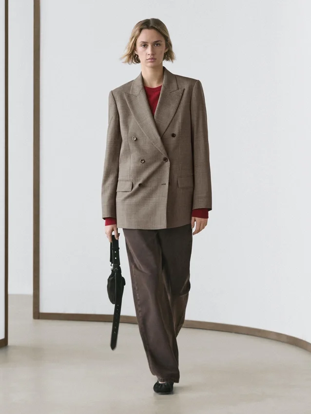 Karierter Blazer aus Wolle Karierter Blazer aus Wolle