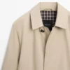 Karierter Mäntel aus Baumwolle mit Details im Inneren