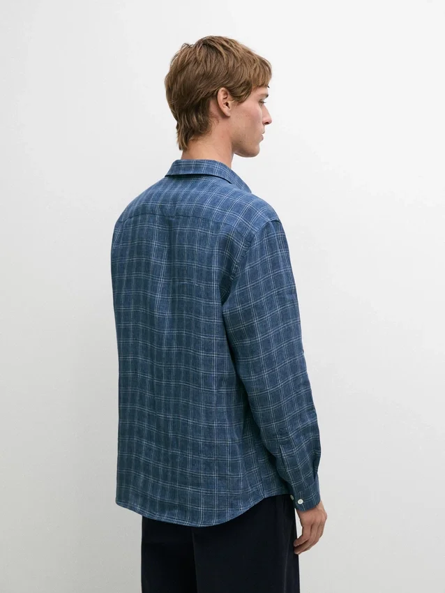 Kariertes Hemd aus 100 % Leinen Kariertes Hemd aus 100 % Leinen