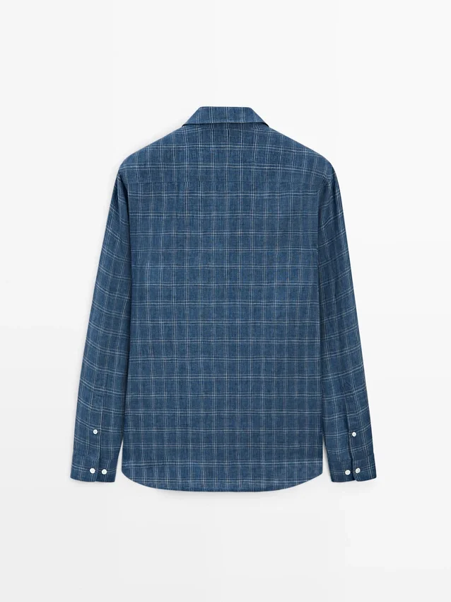 Kariertes Hemd aus 100 % Leinen Kariertes Hemd aus 100 % Leinen