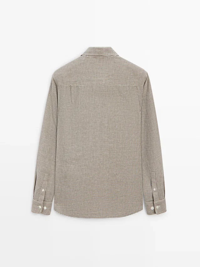 Kariertes Hemd aus 100 % Leinen Kariertes Hemd aus 100 % Leinen