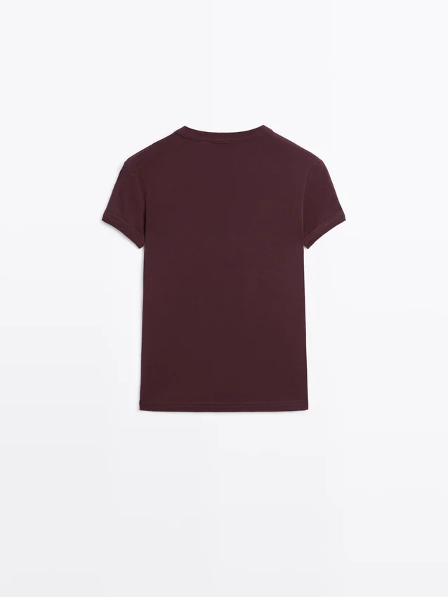 Kurzarm-T-Shirt aus 100 % Baumwolle Kurzarm-T-Shirt aus 100 % Baumwolle