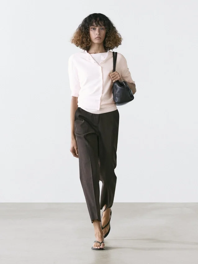 Kurzärmelige Strick-Cardigan Kurzärmelige Strick-Cardigan