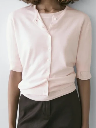 Kurzärmelige Strick-Cardigan