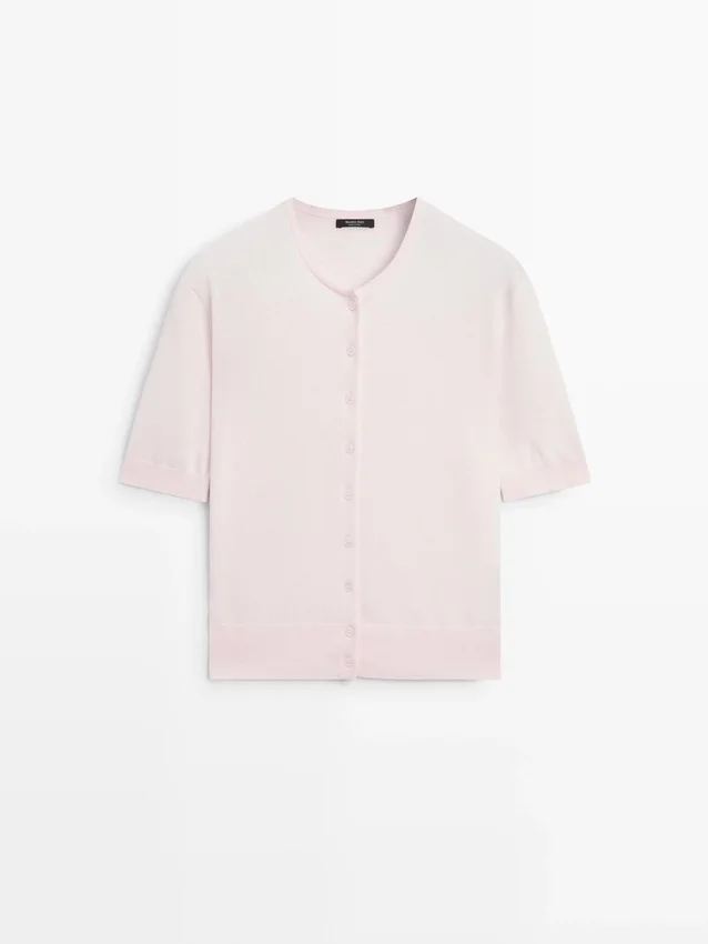 Kurzärmelige Strick-Cardigan Kurzärmelige Strick-Cardigan