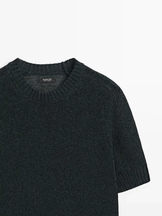 Kurzärmeliger Strickpullover Kurzärmeliger Strickpullover