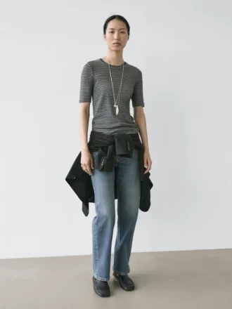 Kurzärmeliges gestreiftes Hemd