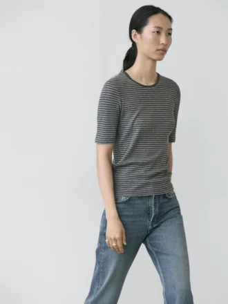 Kurzärmeliges gestreiftes Hemd