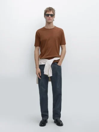 Kurzärmeliges T-Shirt aus Baumwollmischung