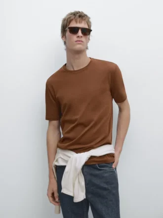 Kurzärmeliges T-Shirt aus Baumwollmischung