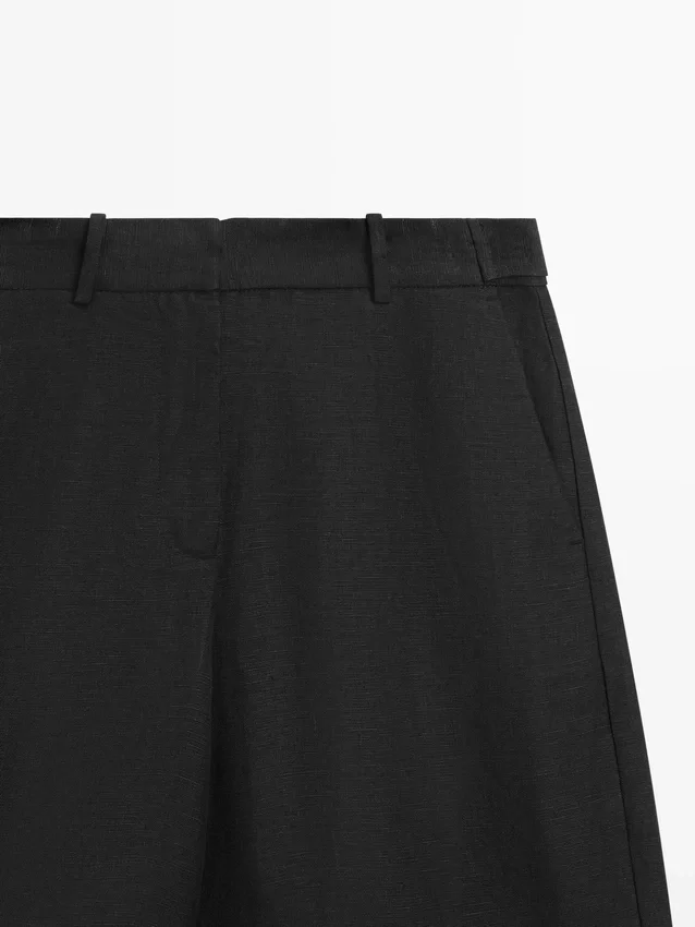 Lange Bermudashorts aus Leinen Lange Bermudashorts aus Leinen