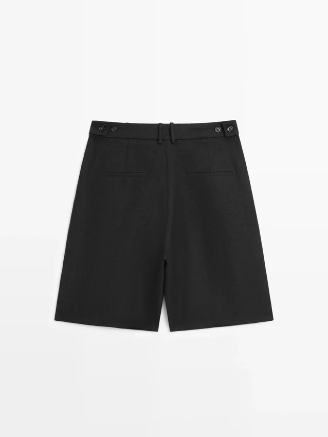 Lange Bermudashorts aus Leinen Lange Bermudashorts aus Leinen