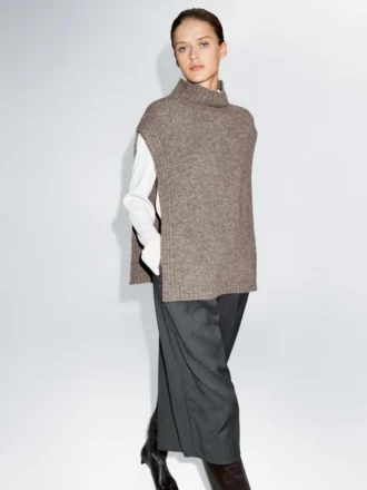 Lange Bermudashorts aus Wolle mit Abnähern