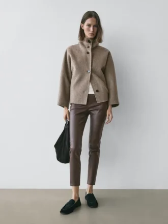 Leggings aus Nappaleder