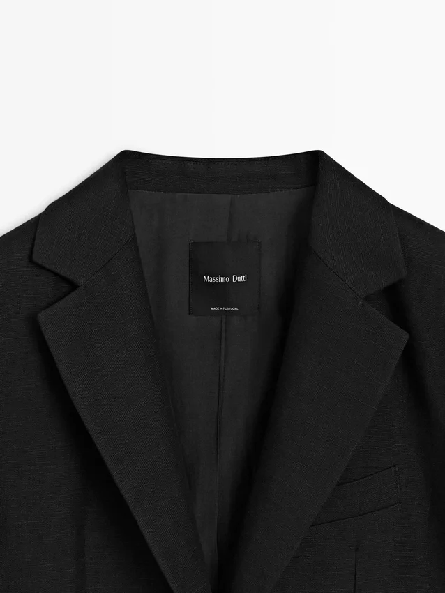 Leinen-Blazer mit Taschen Leinen-Blazer mit Taschen