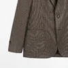 Leinen-Blazer mit Taschendetails
