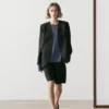 Leinen-Blazer ohne Revers Leinen-Blazer ohne Revers