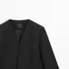Leinen-Blazer ohne Revers Leinen-Blazer ohne Revers