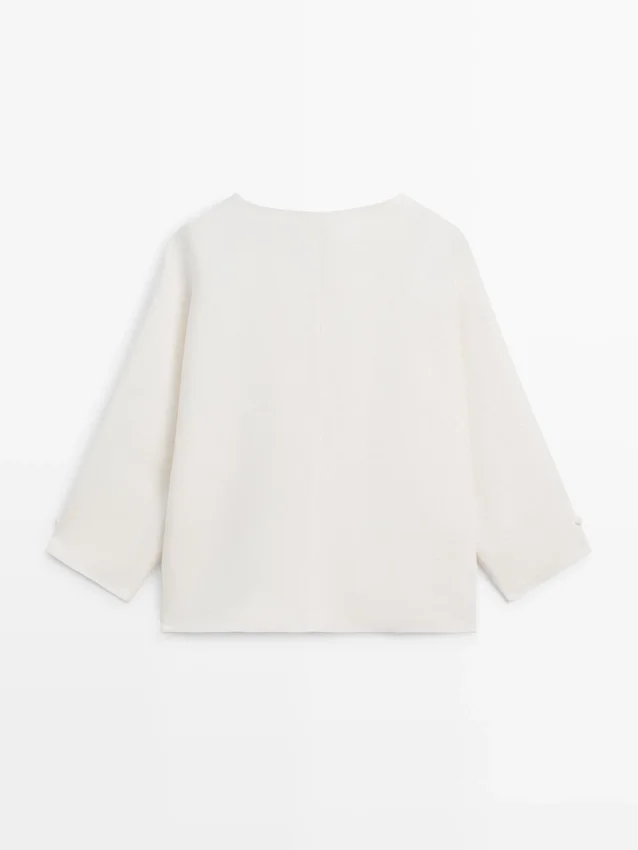 Leinenjacke mit Knopfdetails Leinenjacke mit Knopfdetails