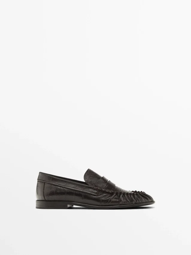 Loafer aus geprägtem Leder Loafer aus geprägtem Leder