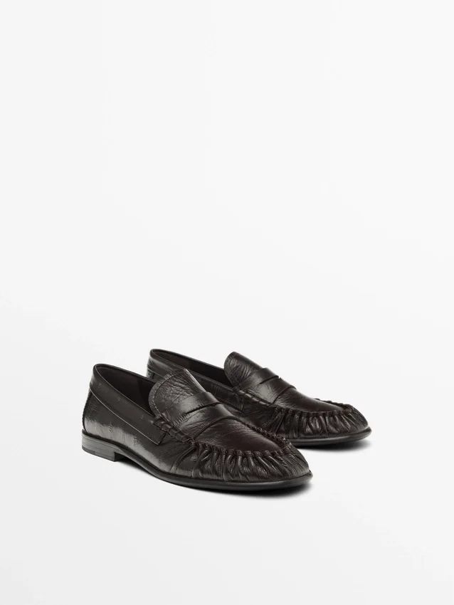 Loafer aus geprägtem Leder Loafer aus geprägtem Leder