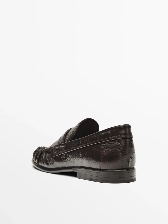 Loafer aus geprägtem Leder Loafer aus geprägtem Leder