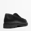 Loafer aus Leder mit Profilsohle und Penny-Riemen Loafer aus Leder mit Profilsohle und Penny-Riemen
