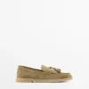 Loafer aus Spaltleder mit Quasten Loafer aus Spaltleder mit Quasten