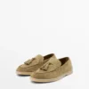 Loafer aus Spaltleder mit Quasten Loafer aus Spaltleder mit Quasten