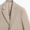 Maßgeschneiderter Leinen-Blazer mit Taschendetails