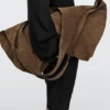 Maxi-Tasche aus Spaltleder