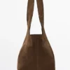 Maxi-Tasche aus Spaltleder