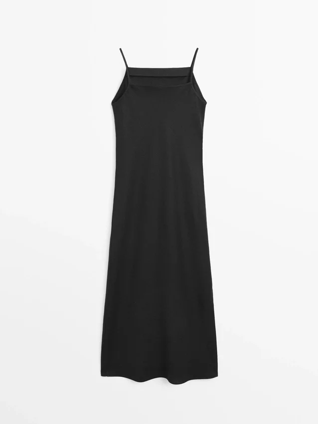 Midi-Kleid aus 100 % Leinen Midi-Kleid aus 100 % Leinen