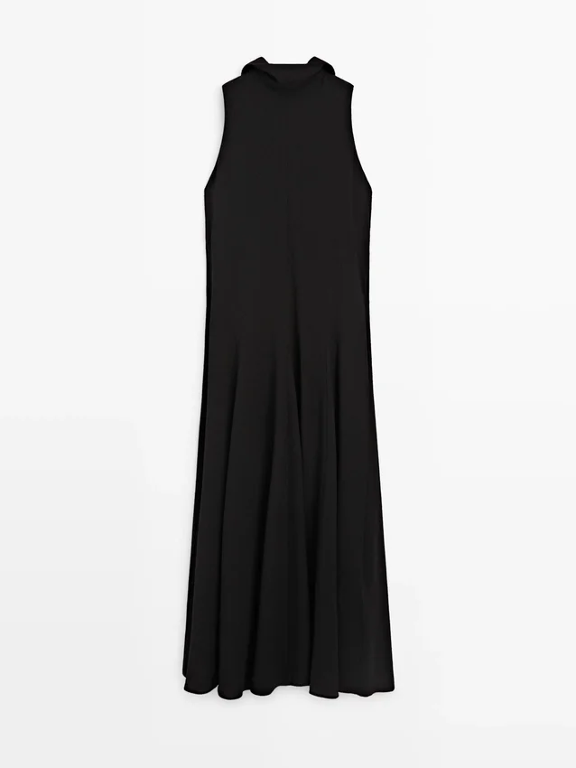 Midi-Kleid mit Neckholder und Bindedetail Midi-Kleid mit Neckholder und Bindedetail