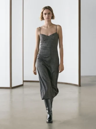 Midi-Kleid mit Trägern