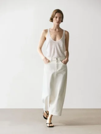 Midi-Röcke aus Denim mit Barrel-Fit