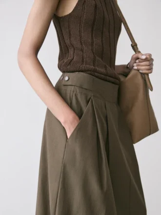 Midirock mit Kellerfalten