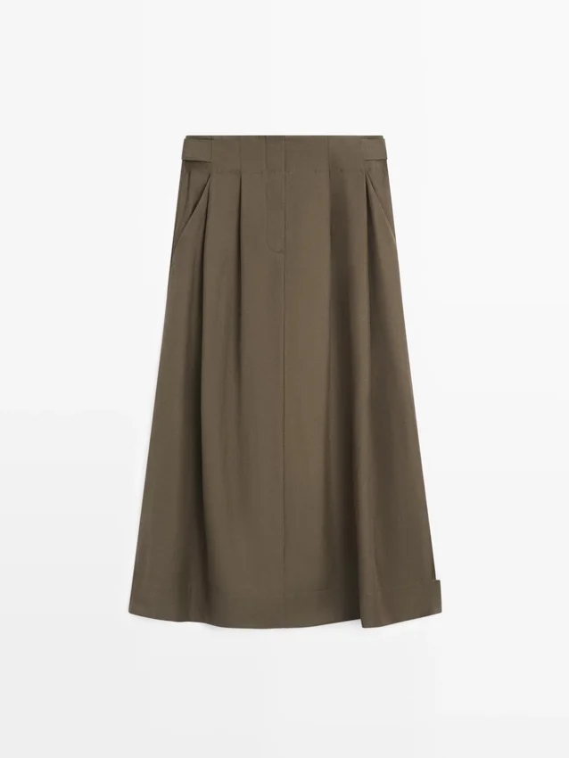 Midirock mit Kellerfalten Midirock mit Kellerfalten