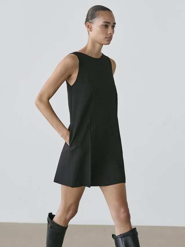 Minikleid aus Wollmischgewebe Minikleid aus Wollmischgewebe