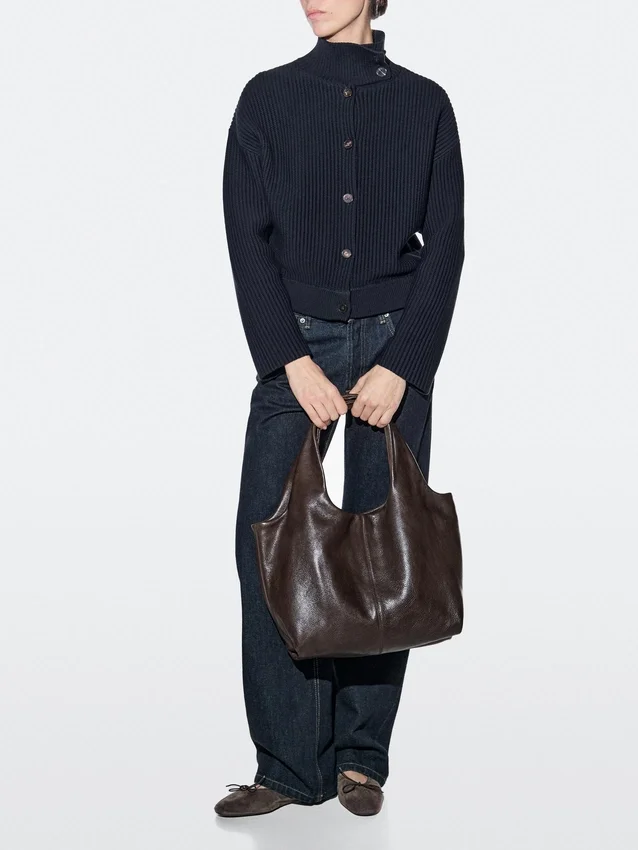 Mittlere Nappaleder-Tasche Mittlere Nappaleder-Tasche