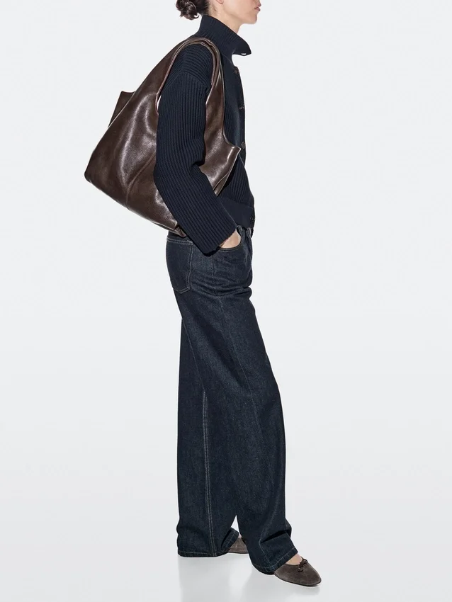 Mittlere Nappaleder-Tasche Mittlere Nappaleder-Tasche