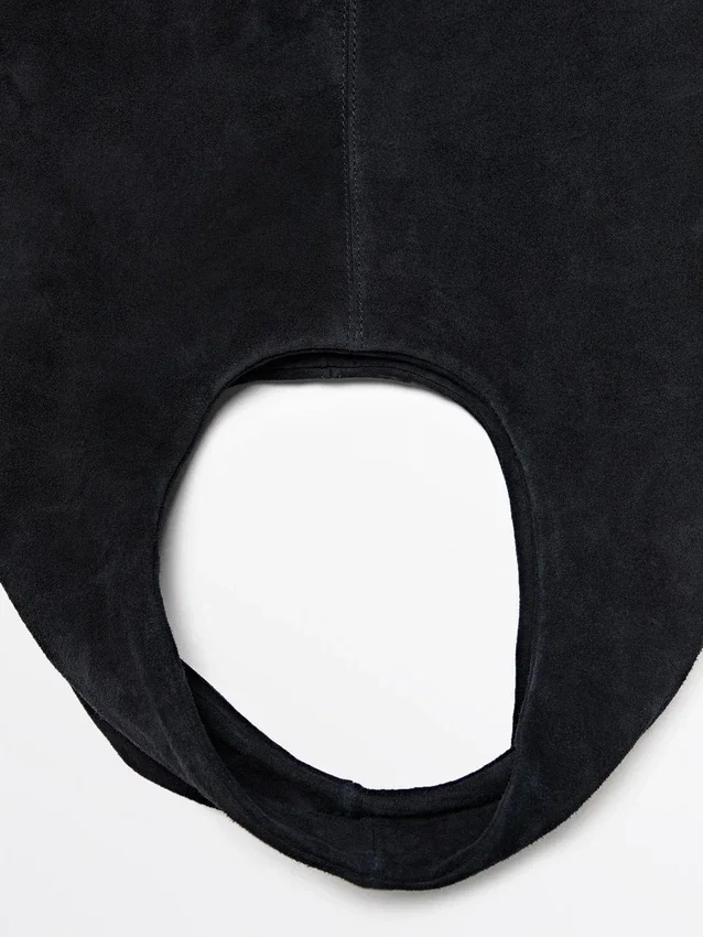 Mittlere Shopper-Tasche aus Spaltleder Mittlere Shopper-Tasche aus Spaltleder