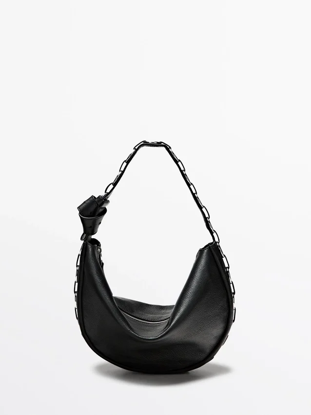 Nappaleder-Tasche mit Ösen Nappaleder-Tasche mit Ösen