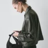 Nappalederjacke mit Gürtel