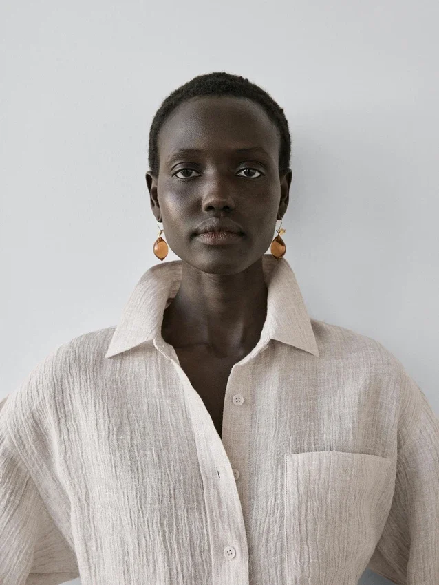 Overshirt aus 100 % Leinen im Waffelstrick Overshirt aus 100 % Leinen im Waffelstrick