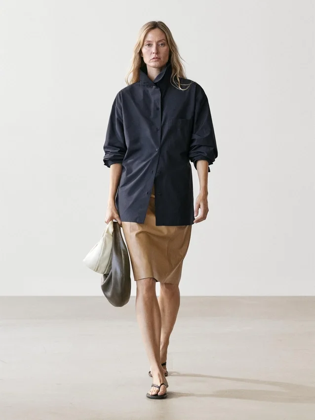 Overshirt aus Baumwollmischung mit Tasche Overshirt aus Baumwollmischung mit Tasche