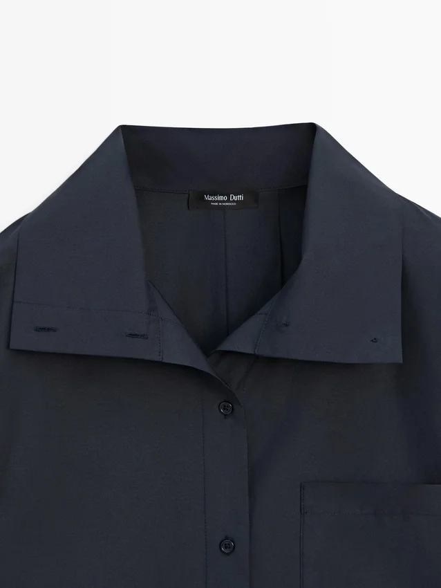 Overshirt aus Baumwollmischung mit Tasche Overshirt aus Baumwollmischung mit Tasche